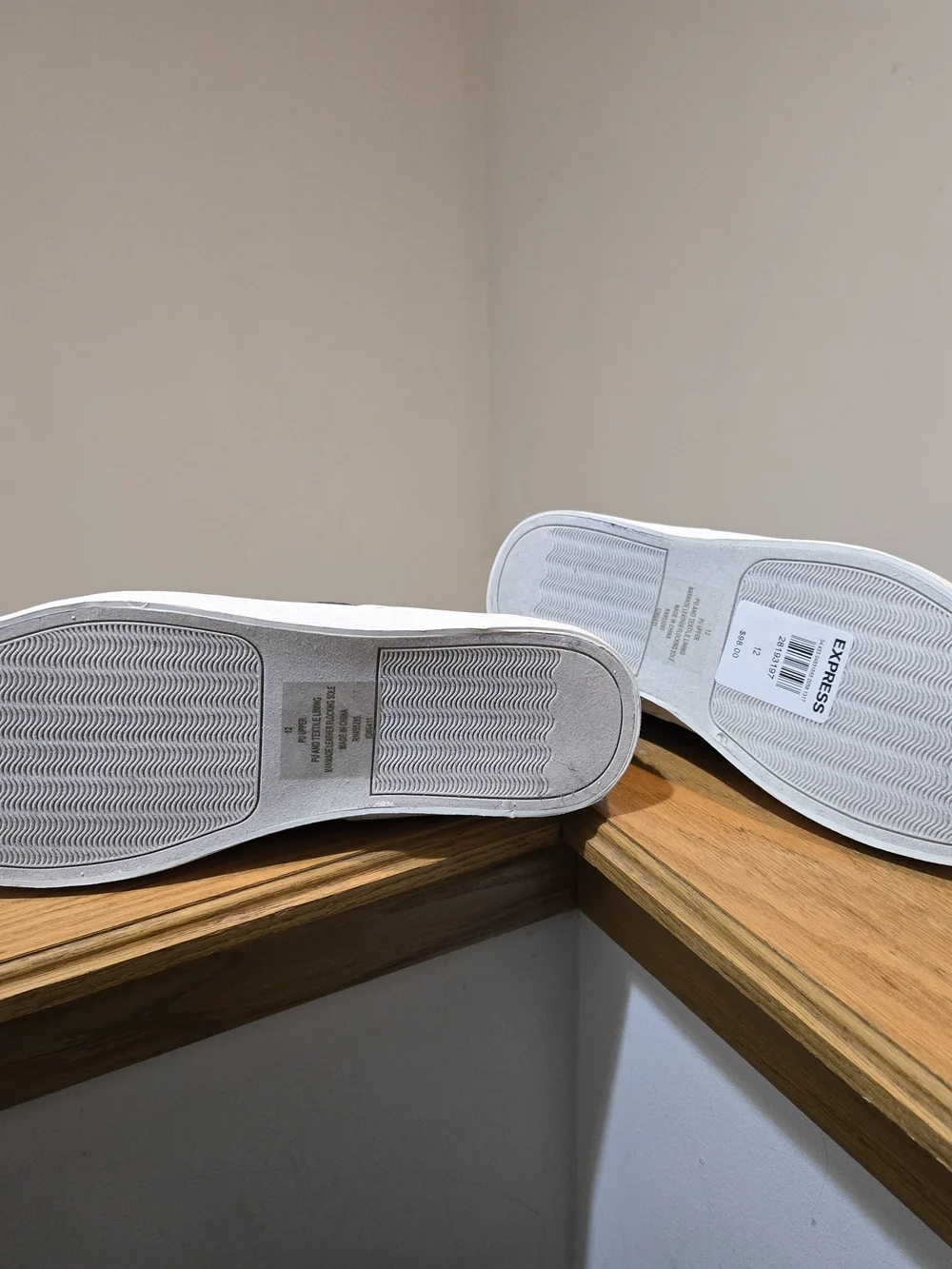 Express Black High-Top Sneakers with White Sole